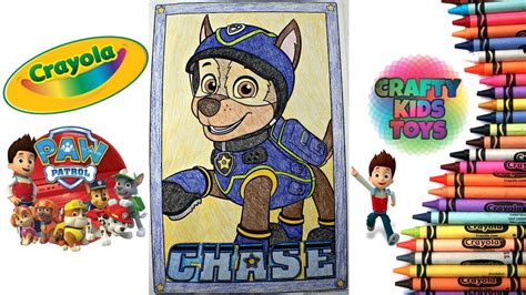 Learn how to color chase and marshall superpups. PAW Patrol Crayola GIANT Coloring Page Coloring Chase On ...