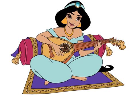 Princess Jasmine Barefoot Playing A Guitar By Disneywo On Deviantart