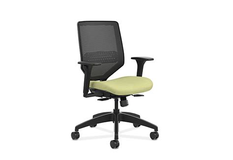 Charcoal mesh back and fabric seat. Solve Mid-Back Task Chair with Knit Mesh Back HSLVTMM ...