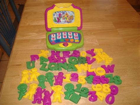 Mattel Barney Laptop Computer Magnetic Barney Letters 95071914