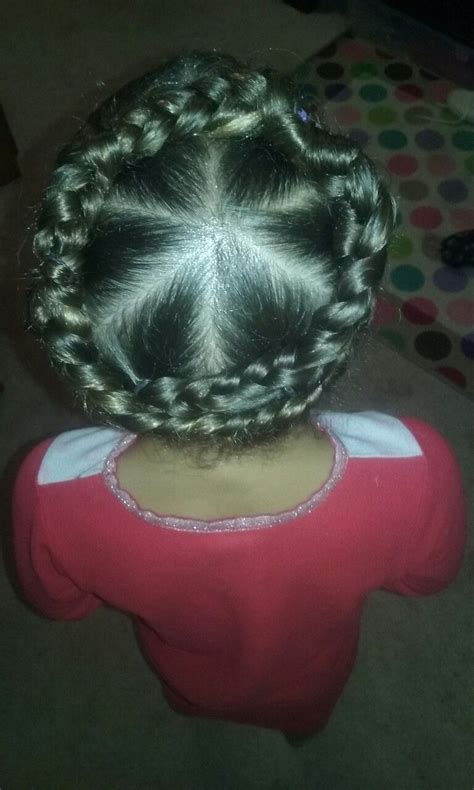 Halo Braid Mixed Little Girl Crochetbraids Braided Hairstyles Halo