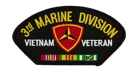 3rd Marine Division Vietnam Veteran With Ribbons Patch Flying Tigers