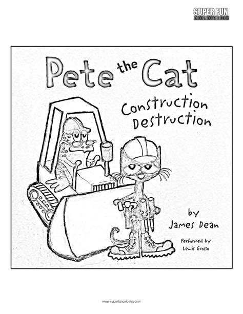 Pete The Cat Coloring Page Super Fun Coloring