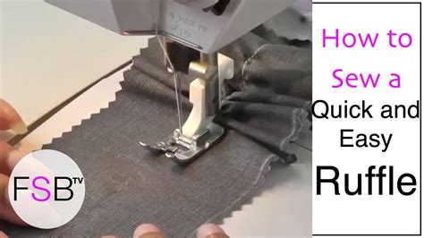 How To Sew A Quick And Easy Ruffle YouTube