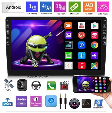 9 Inch Double Din Android Car Radio Bt Car Stereo Gps Navigation Fm Usb