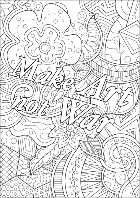printable adult coloring pages quotes art