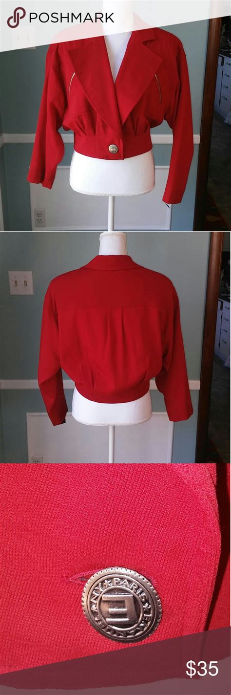 Emanuel Ungaro Jacket Beautiful Red Jacket With Side Zippers Emanuel