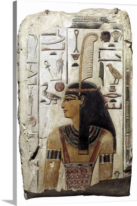 Goddess Maat 1312 1298 Bc Represented With A Feather In The Head Egyptian Art Wall Art