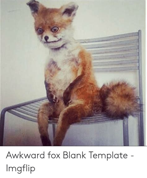 Awkward Fox Blank Template Imgflip Awkward Meme On Meme