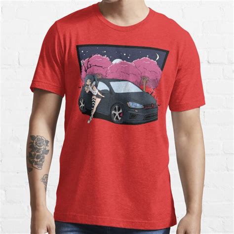 Cute Anime Girl Leaning On The Car T Shirt For Sale By Nerdless