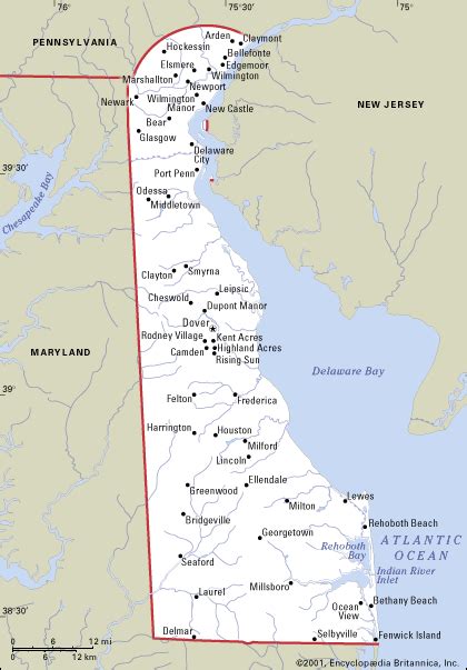 Delaware Cities Map