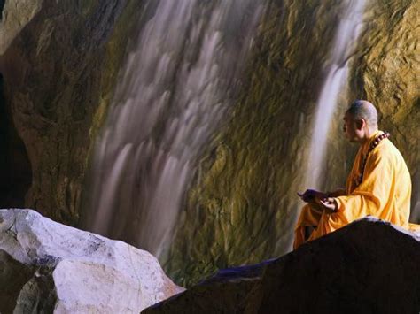 Monk Demonstrating Meditation At Zen Music Shaolin Grand Ceremony Shaolin Henan Province