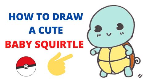 How To Draw Cute Baby Squirtle Easy Youtube