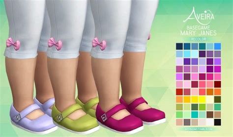Aveira Sims 4 Mary Janes Shoes Recolor • Sims 4 Downloads Sims 4