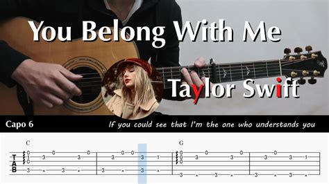 You Belong With Me Taylor Swift Fingerstyle Guitar Tab Chords
