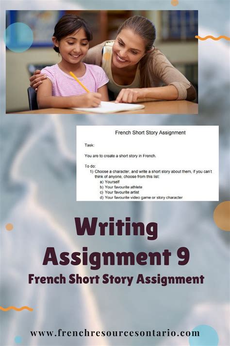 Writing Assignment 9 French Short Story Assignment In 2021 Short
