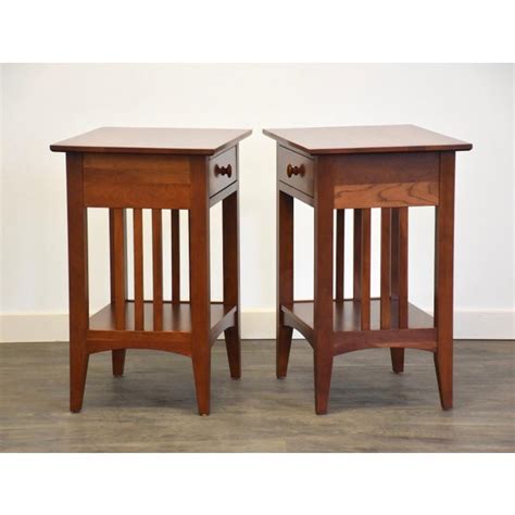 Ethan Allen American Impressions Cherry Nightstands A Pair Chairish