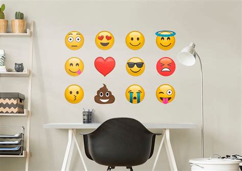 Fathead Faces Collection Emoji Wall Decals Large Removable Etsy