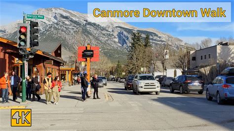 Downtown Canmore Canmore Main Street Walk On Saturday Alberta