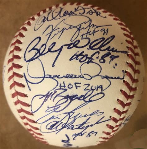 Hall Of Fame Multi Signed Baseball 2 Memorabilia Center