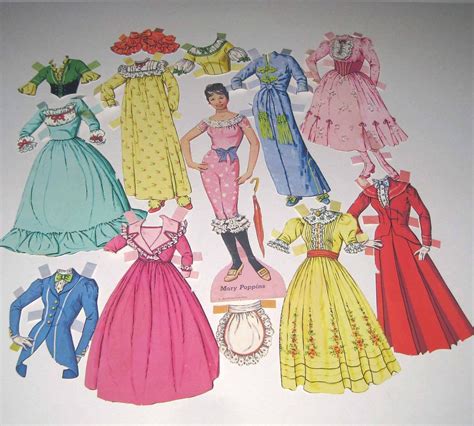 Lot Of Vintage 1960s Mary Poppins Paper Dolls By Whitman Etsy