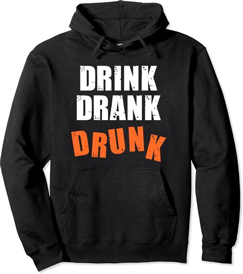Trinken Betrunken Trinker Alkohol Saufen Säufer Geschenk Pullover Hoodie Amazonde Fashion
