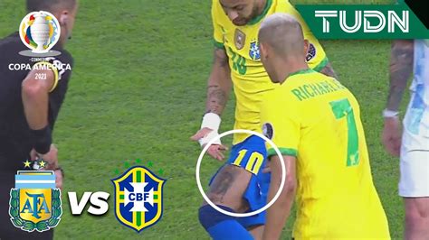 ¡se Lucha Le Rompen Short A Neymar Argentina 0 0 Brasil Copa