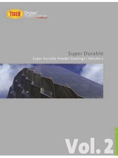 Drylac TIGER Coatings Super Durable Powder Coatings PDF4PRO