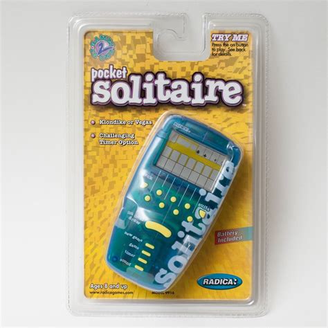Radica Pocket Solitaire Electronic Handheld Game 2 In 1 Klondike Vegas