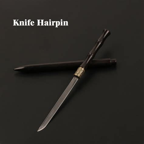 73l Hairpin Knifesword Miniature Steel Sword Hidden Etsy