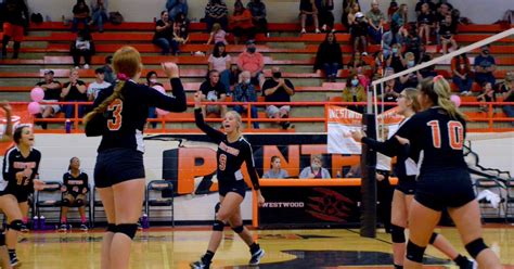 High School Volleyball Westwood Elkhart Place Several On All District