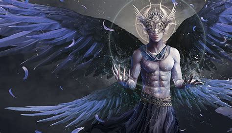 Original Fantasy Angel Wings Magic Feather Male Wallpaper 1600x921