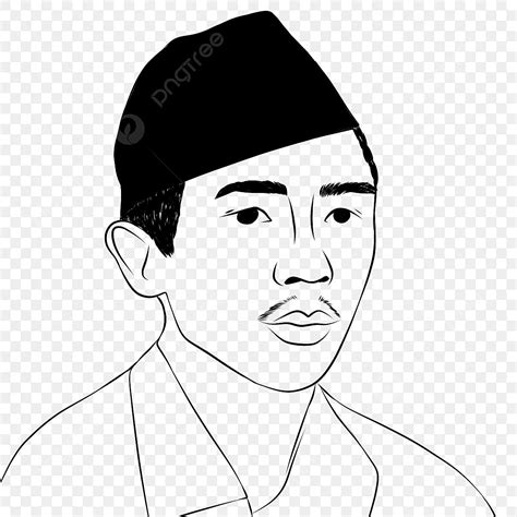 Ikon Seni Garis Pahlawan Indonesia I Gusti Ngurah Rai Ikon Transparan