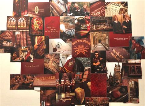 Gryffindor Aesthetic Photo Wall Collage Kit Harry Potter Etsy