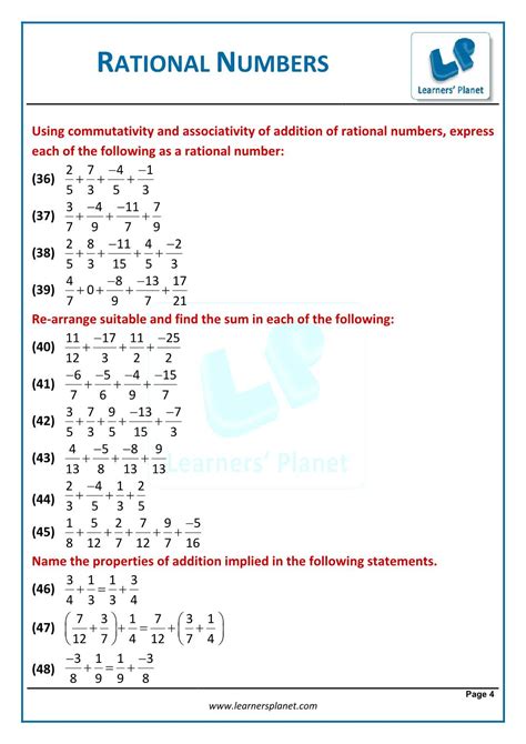 Rational Numbers Worksheet Grade 6 Word Problems