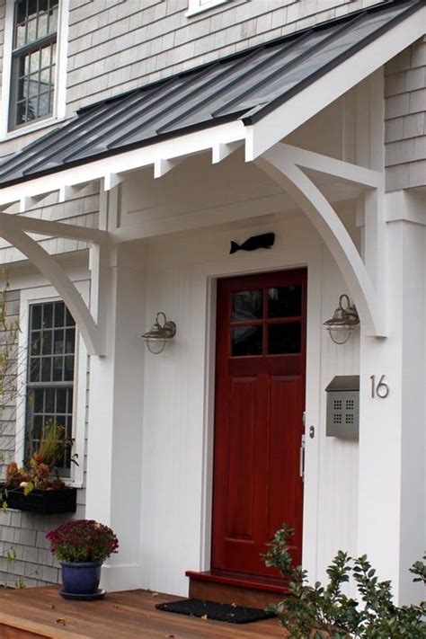 40 Lovely Door Overhang Designs Bored Art House Exterior Porch