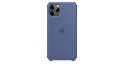 Iphone 11 Pro Silicone Case Linen Blue Apple In