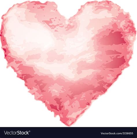 Watercolor Heart Royalty Free Vector Image Vectorstock