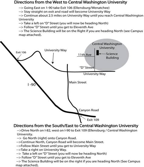 Map Of Central Washington University