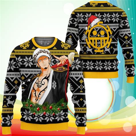 Trafalgar Law Ugly Christmas Sweater Wano One Piece Anime Xmas Ts