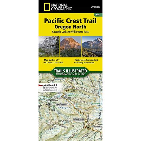 National Geographic Pacific Crest Trail Map Oregon North Sportsman
