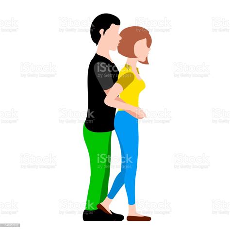 Couple Hugging Each Other Valentine Day Stock Illustration Download