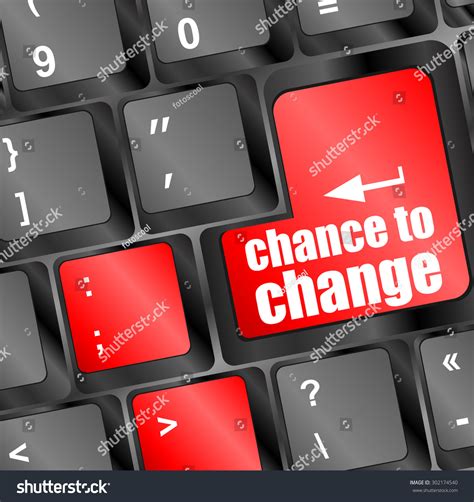 Chance Change Button On Computer Keyboard Stock Vector Royalty Free