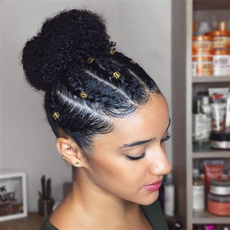 Stylecaster Protective Hairstyles To Try Flat Twists Into High Bun