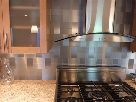 Self Adhesive Stainless Backsplash Tiles Stainless Steel Kitchen