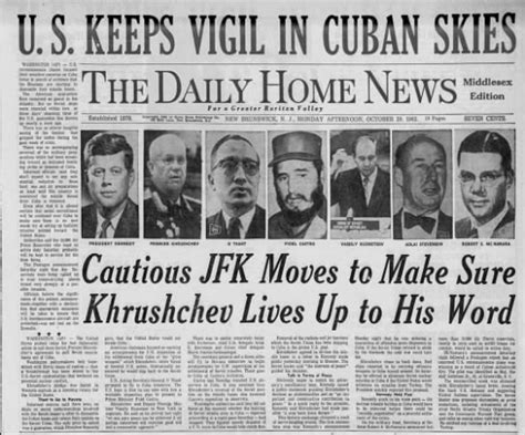 Newspaper Reports On End Of Cuban Missile Crisis Between Jfk And Soviet