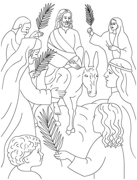 Palm Sunday Color Page ~ Palm Sunday Coloring Page For Kids Color