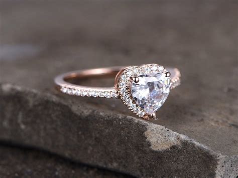 Heart Shape Diamond Ring December Birthstone Engagement Ring Etsy