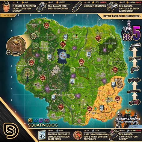 Fortnite Season 6 Week 5 Challenges List Cheat Sheet Locations And Solutions Pro Game Guides