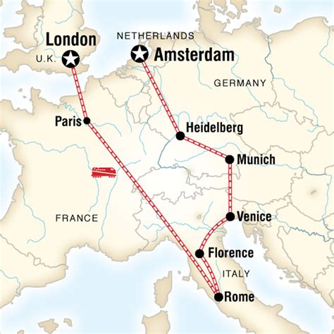 Europe Backpacking Trip Map Semashow Com